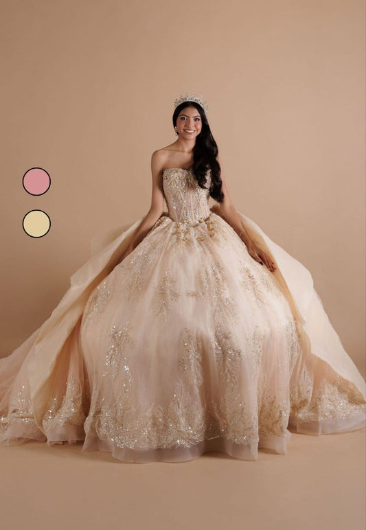 Majesty: El Vestido de tus Sueños – Alta Costura Exclusiva, Mod: FRN2022 Color Dorado
