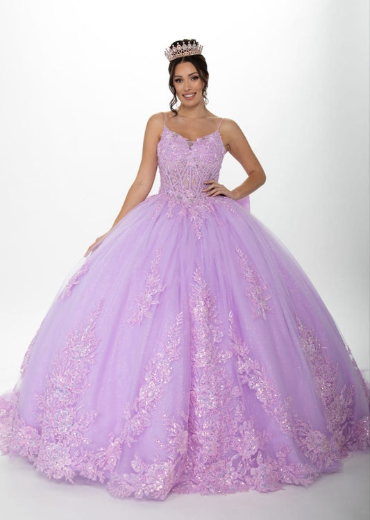 Vestido de XV Años Lila Tornasol - Edición Especial, Mod: 72360-XB