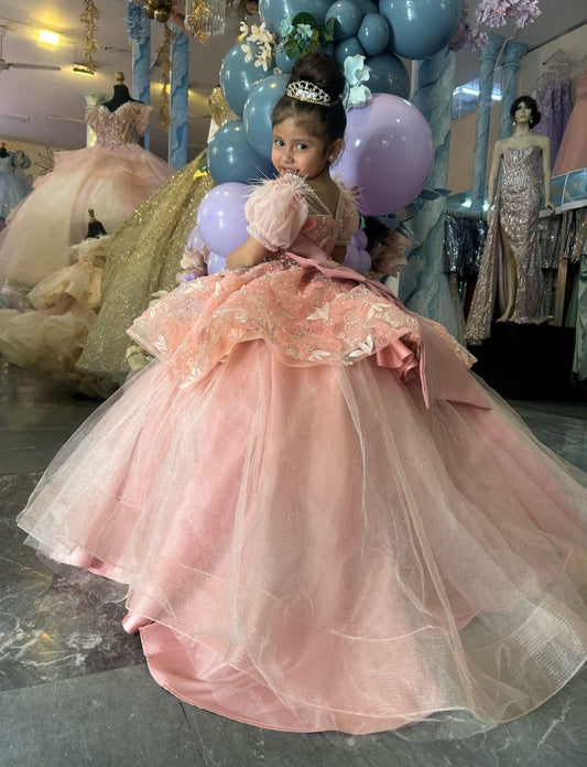 Vestido de Presentación - Elegancia Infantil Real, Mod: Casandra