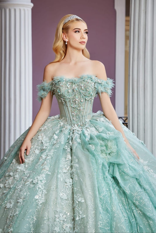 Majesty: El Vestido de tus Sueños – Alta Costura Exclusiva, Mod: FRN2014 Verde sage