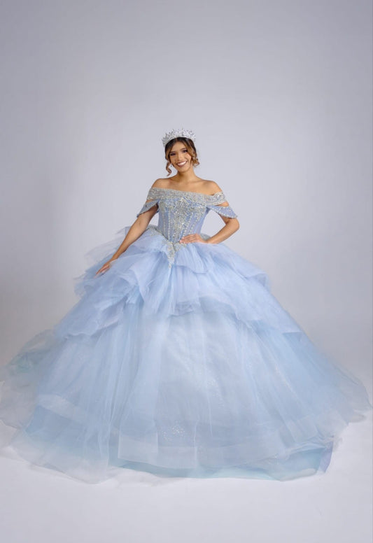 Majesty: El Vestido de tus Sueños – Alta Costura Exclusiva, Mod:  FRN2002 Azul cielo