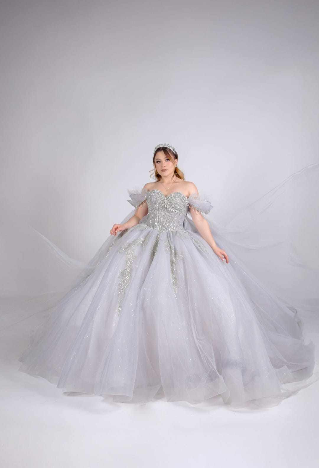 Majesty: El Vestido de tus Sueños – Alta Costura Exclusiva, Mod: FRN2107 Gris plata
